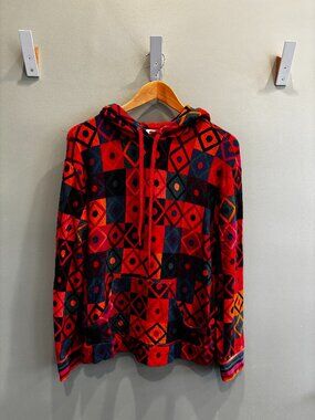 Farm Rio Geometric Terry Long Sleeve Hoodie